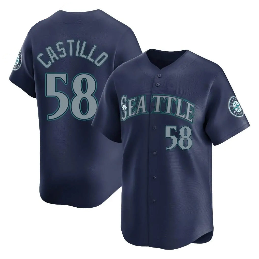Ndoa S.Mariners #58 Luis Castillo Player Navy Home Limited Stitched Jerseys