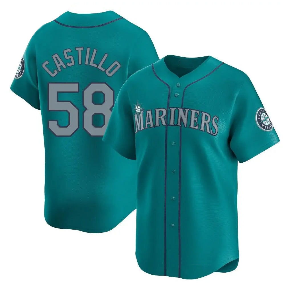 Ndoa S.Mariners #58 Luis Castillo Player Teal Home Limited Stitched Jerseys