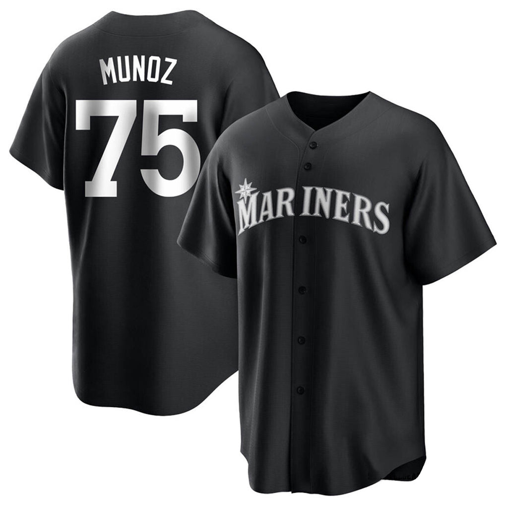 Ndoa S.Mariners #75 Andres Munoz Player Black Home Limited Stitched Jerseys