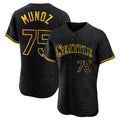 Ndoa S.Mariners #75 Andres Munoz Player Black Snake Skin City Home Limited Elite Stitched Jerseys
