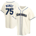 Ndoa S.Mariners #75 Andres Munoz Player Cream Home Game Stitched Jerseys