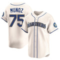 Ndoa S.Mariners #75 Andres Munoz Player Cream Home Limited Stitched Jerseys