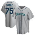 Ndoa S.Mariners #75 Andres Munoz Player Gray Home Game Stitched Jerseys