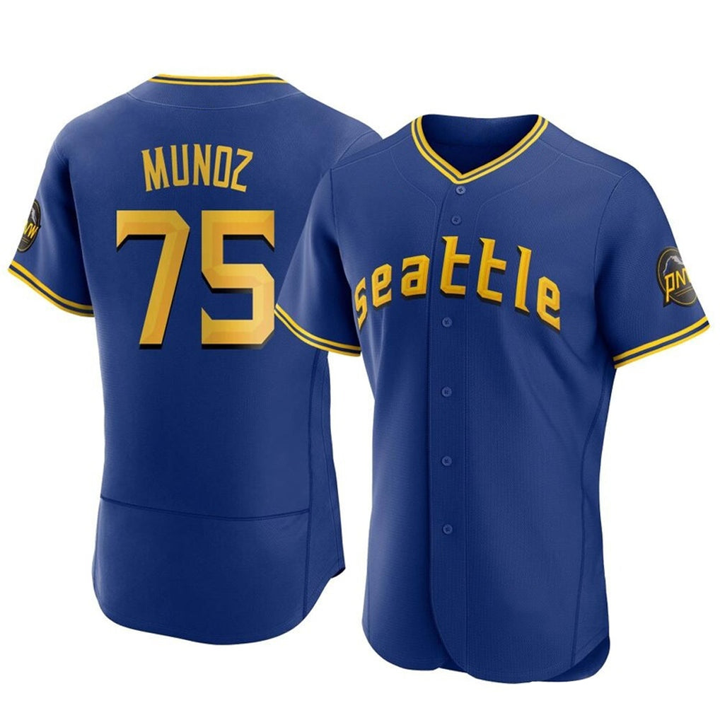 Ndoa S.Mariners #75 Andres Munoz Player Royal City Connect Home Limited Elite Stitched Jerseys