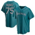 Ndoa S.Mariners #75 Andres Munoz Player Teal Home Game Stitched Jerseys