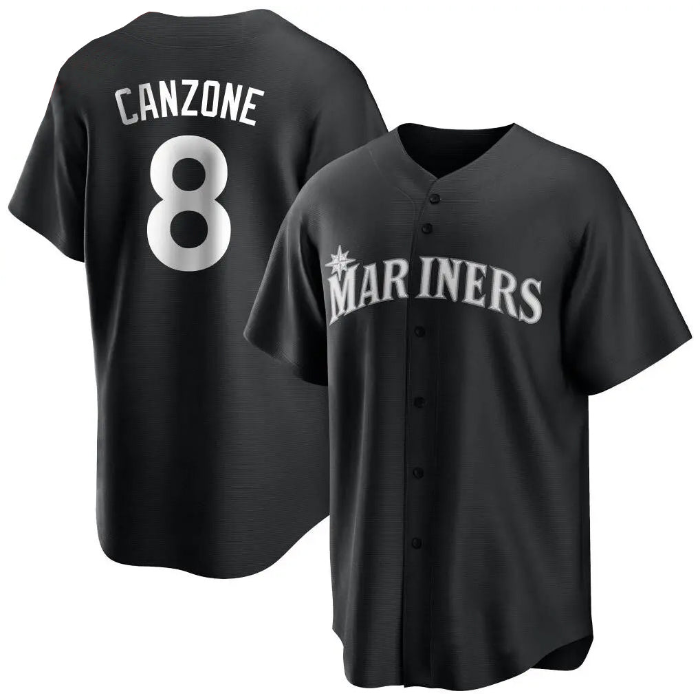 Ndoa S.Mariners #8 Dominic Canzone Player Black Home Limited Stitched Jerseys