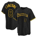 Ndoa S.Mariners #8 Dominic Canzone Player Black Snake Skin City Home Limited Stitched Jerseys