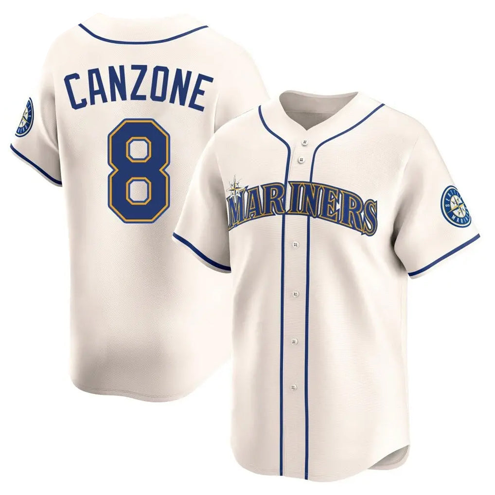 Ndoa S.Mariners #8 Dominic Canzone Player Cream Home Limited Stitched Jerseys