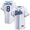 Ndoa S.Mariners #8 Dominic Canzone Player White Italy 2026 World Classic Home Game Stitched Jerseys