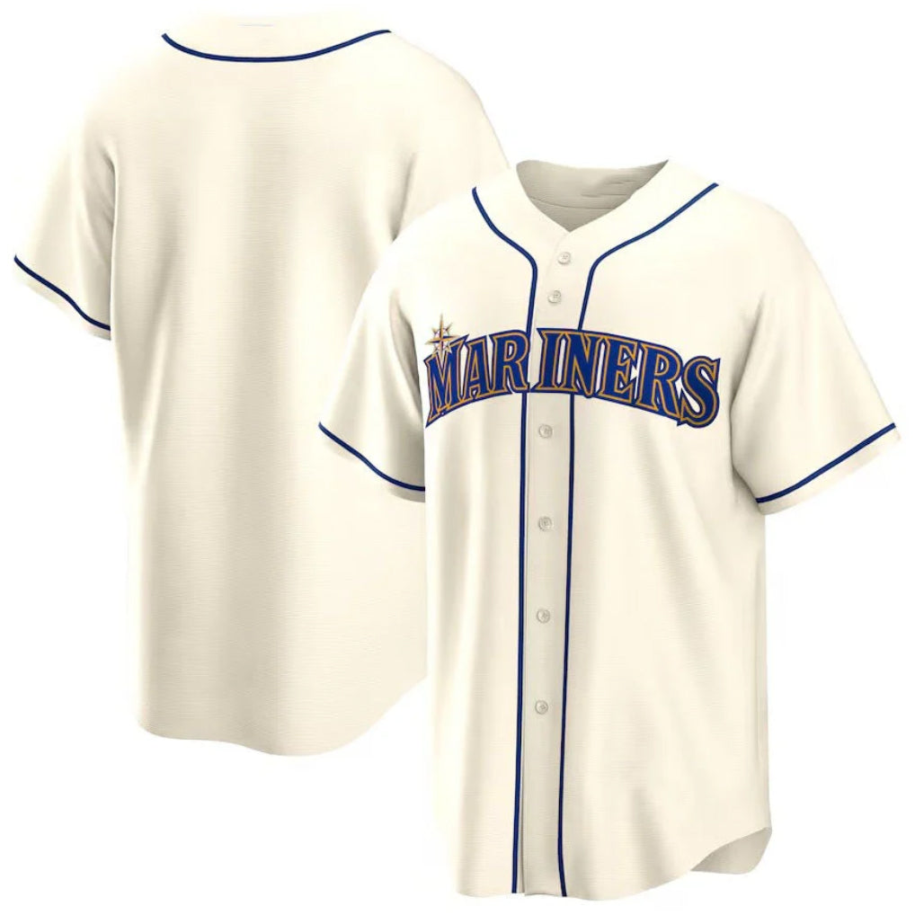 Ndoa S.Mariners Blank Player Cream Home Game Stitched Jerseys