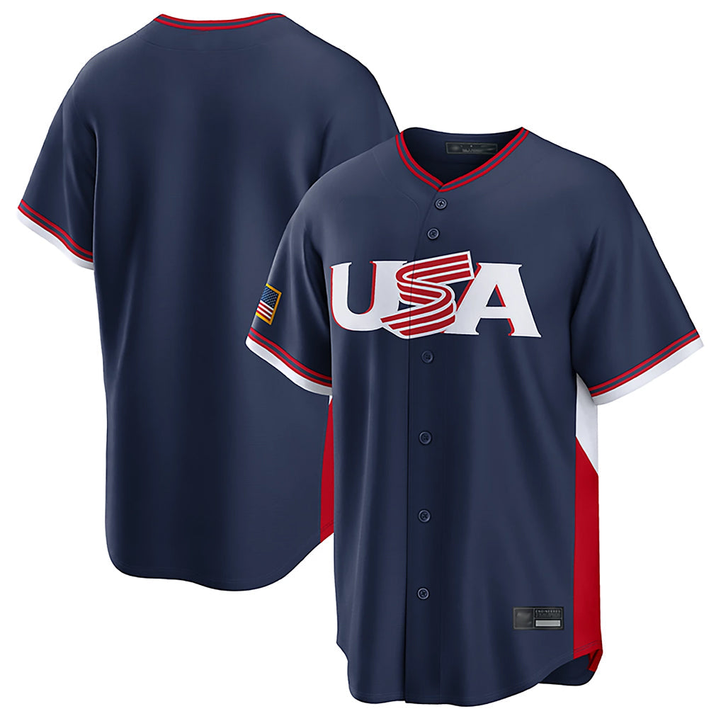 Ndoa S.Mariners Blank Player Navy USA 2026 World Classic Road Stitched Jerseys