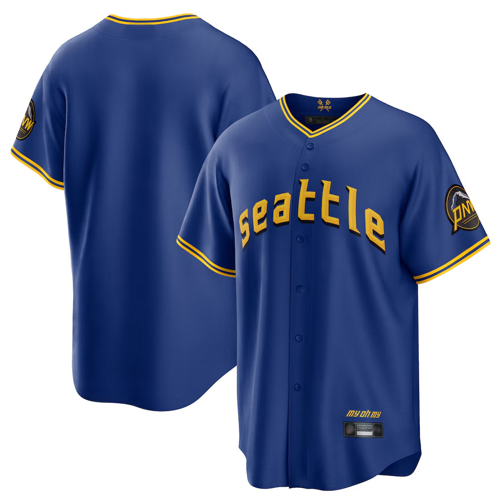 Ndoa S.Mariners Blank Player Royal City Connect Home Game Stitched Jerseys