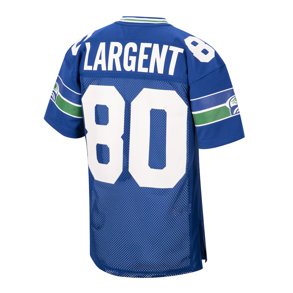 Ndoa S.Seahawks 1985 #80 Steve Largent Mitchell & Ness Royal Authentic Throwback Retired Player Stitched Puhic Jersey