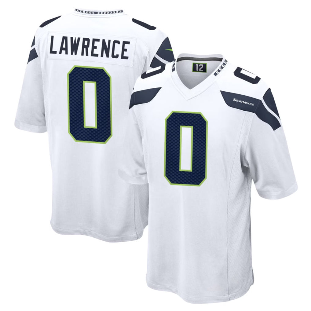 Ndoa S.Seahawks #0 DeMarcus Lawrence Player White Home Game Stitched Jerseys