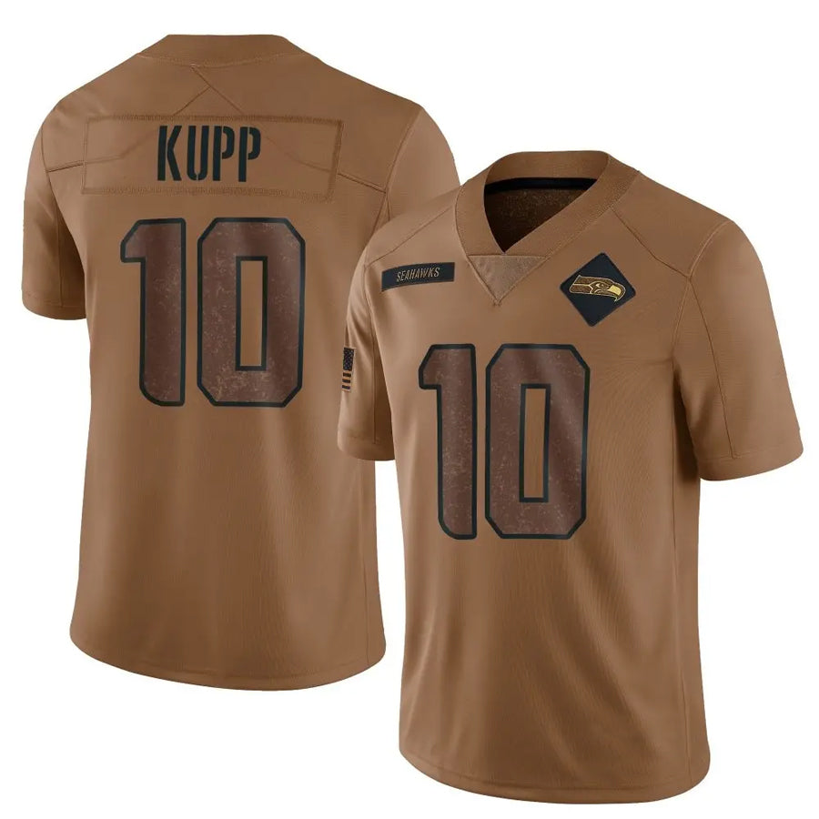 Ndoa S.Seahawks #10 Cooper Kupp Player Brown Salute To Service Limited Stitched Jerseys
