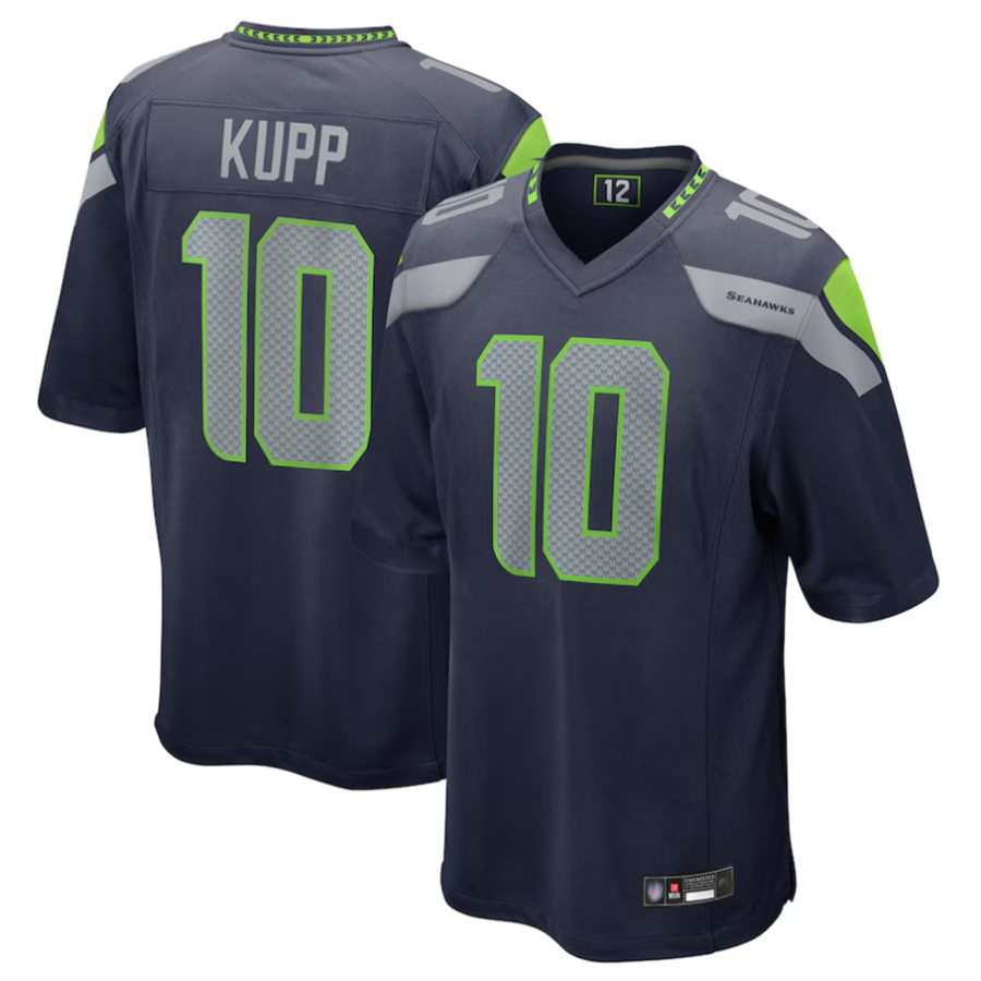 Ndoa S.Seahawks #10 Cooper Kupp Player College Navy Game Stitched Jerseys