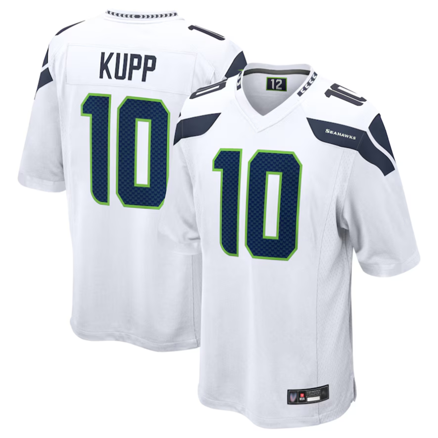 Ndoa S.Seahawks #10 Cooper Kupp Player White Replica Game Stitched Jerseys