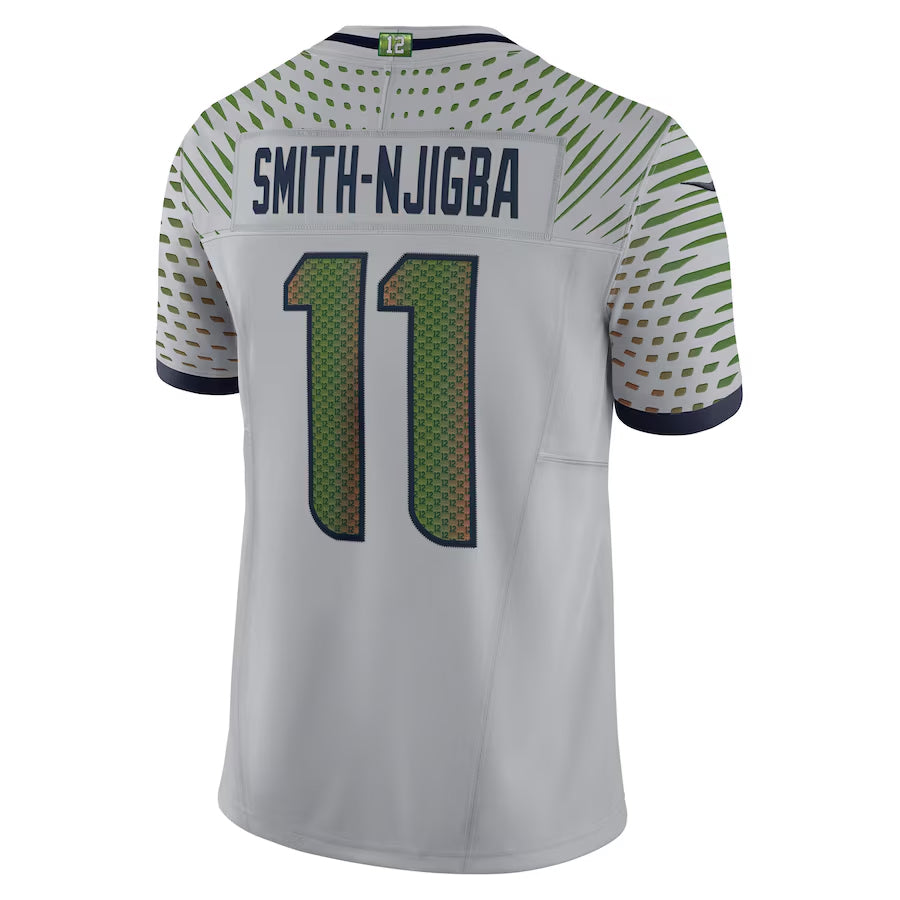 Ndoa S.Seahawks #11 Jaxon Smith-Njigba Player Grey Rivalries Collection Limited Stitched Jerseys