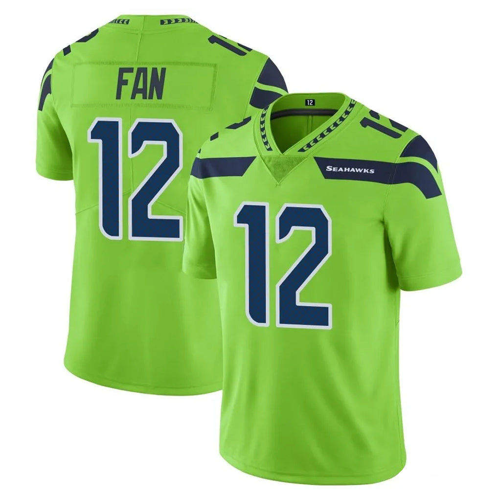 Ndoa S.Seahawks #12 12th Fan Player Green Limited Color Rush Home Game Stitched Jerseys