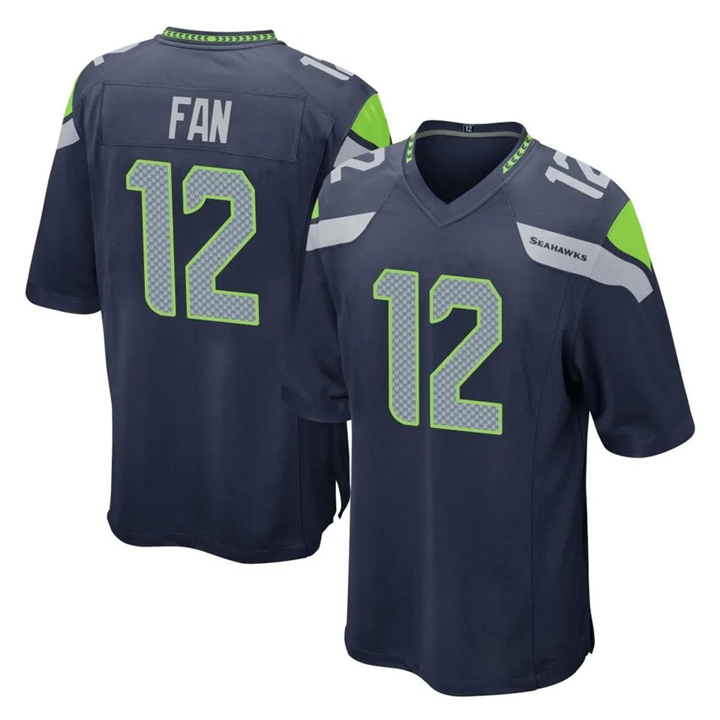 Ndoa S.Seahawks #12 12th Fan Player Navy Home Game Stitched Jerseys