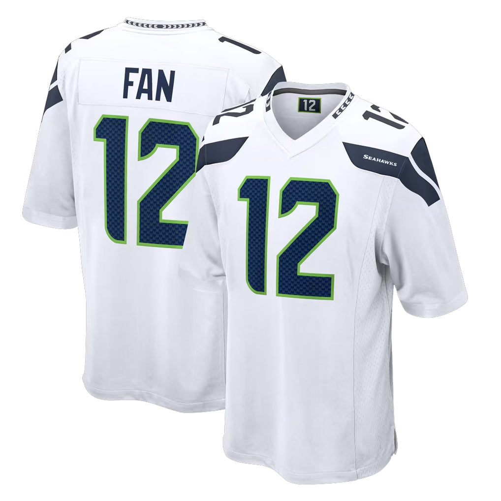 Ndoa S.Seahawks #12 12th Fan Player White Home Game Stitched Jerseys