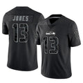Ndoa S.Seahawks #13 Ernest Jones IV Player Black Limited Reflective Home Game Stitched Jerseys