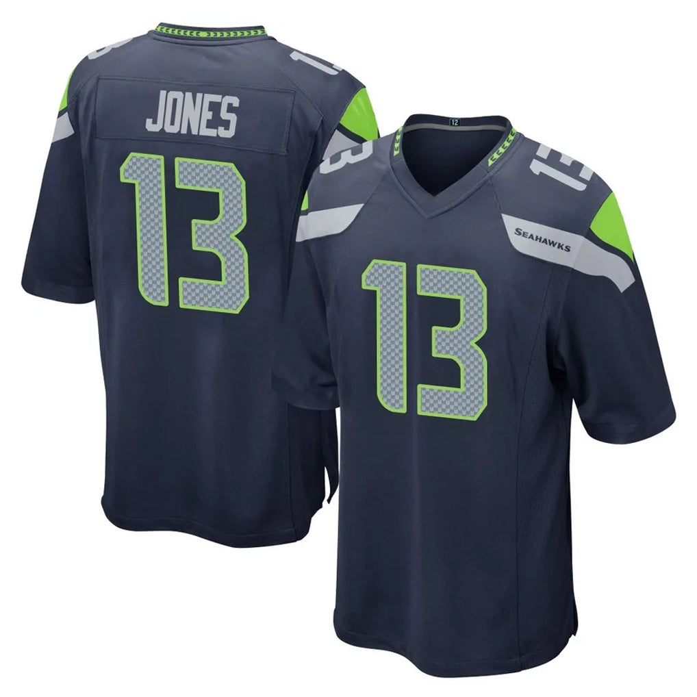 Ndoa S.Seahawks #13 Ernest Jones IV Player Navy Home Game Stitched Jerseys