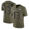 Ndoa S.Seahawks #13 Ernest Jones IV Player Olive 2025 Salute To Service Limited Home Game Stitched Jerseys