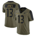 Ndoa S.Seahawks #13 Ernest Jones IV Player Olive Salute To Service Limited Game Stitched Jerseys