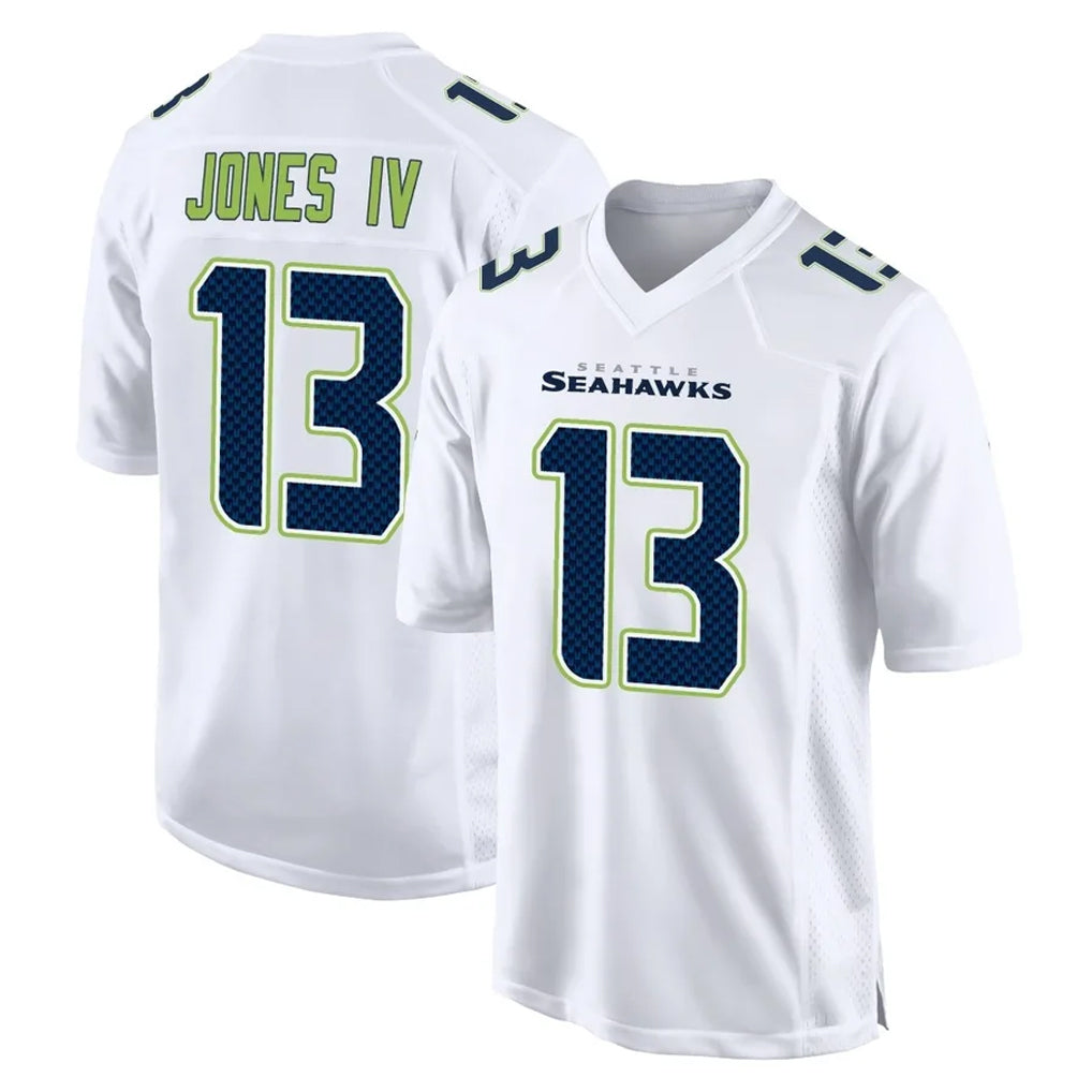 Ndoa S.Seahawks #13 Ernest Jones IV Player White Tundra Fashion Home Game Stitched Jerseys