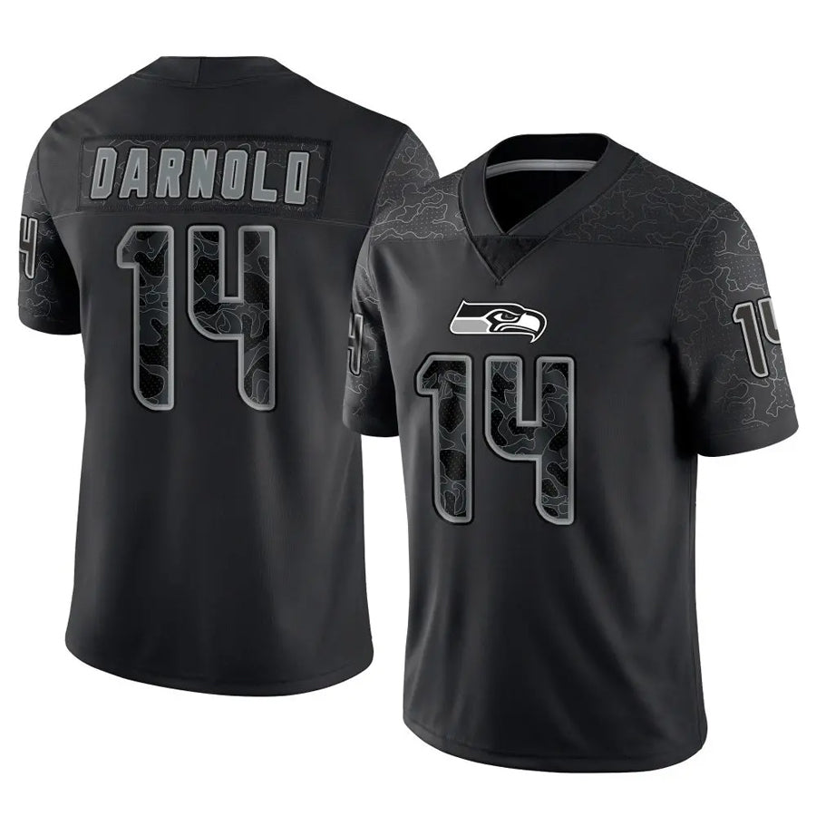 Ndoa S.Seahawks #14 Sam Darnold Player Black RFLCTV Limited Football Jerseys