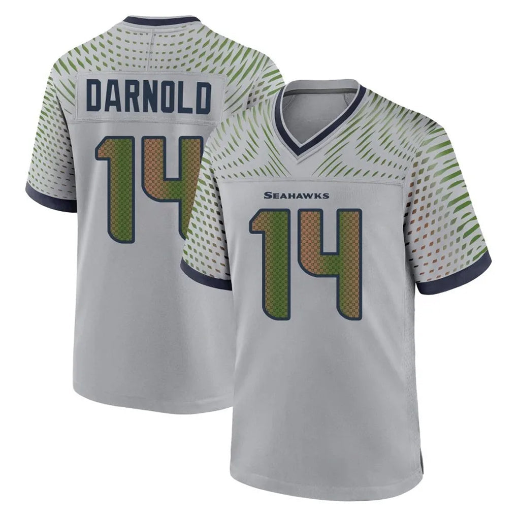 Ndoa S.Seahawks #14 Sam Darnold Player Grey 2025 Rivalries Collection Home Game Stitched Jerseys