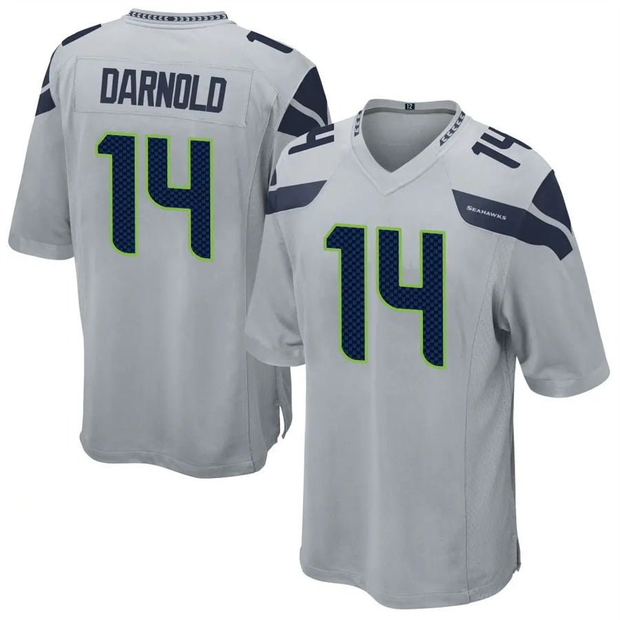 Ndoa S.Seahawks #14 Sam Darnold Player Grey Game Football Jerseys