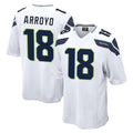 Ndoa S.Seahawks #18 Elijah Arroyo Player White Home Game Stitched Jerseys