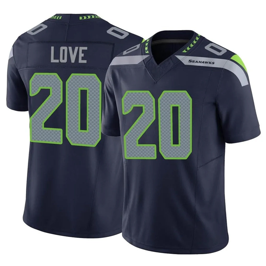 Ndoa S.Seahawks #20 Julian Love Player Navy Limited Vapor F.U.S.E. Home Game Stitched Jerseys