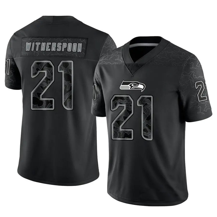 Ndoa S.Seahawks #21 Devon Witherspoon Player Black RFLCTV Limited Stitched Jerseys