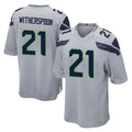 Ndoa S.Seahawks #21 Devon Witherspoon Player Gray Home Game Stitched Jerseys