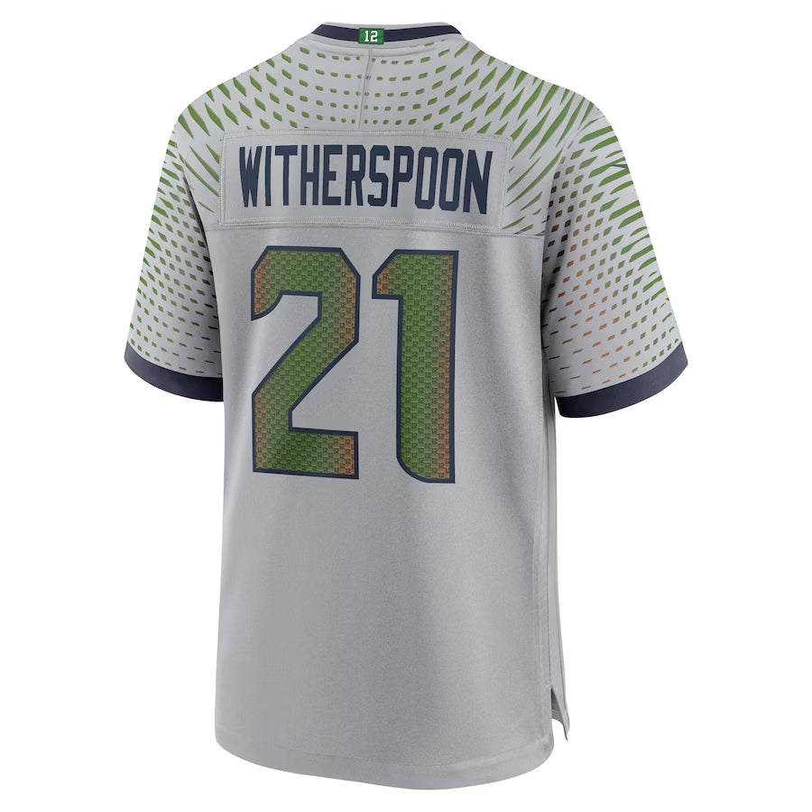 Ndoa S.Seahawks #21 Devon Witherspoon Player Gray Rivalries Collection Game Stitched Jerseys