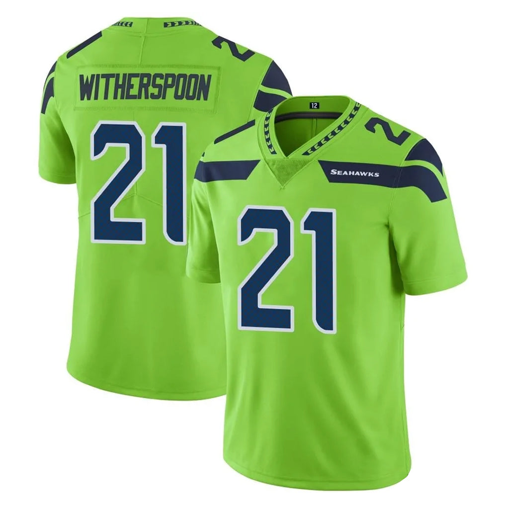 Ndoa S.Seahawks #21 Devon Witherspoon Player Green Limited Color Rush Home Game Stitched Jerseys