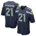 Ndoa S.Seahawks #21 Devon Witherspoon Player Navy Home Game Stitched Jerseys