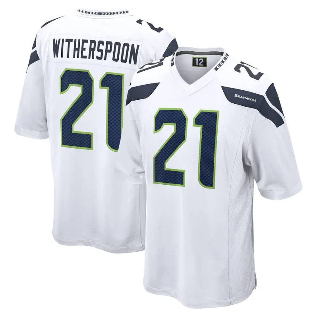 Ndoa S.Seahawks #21 Devon Witherspoon Player White Home Game Stitched Jerseys