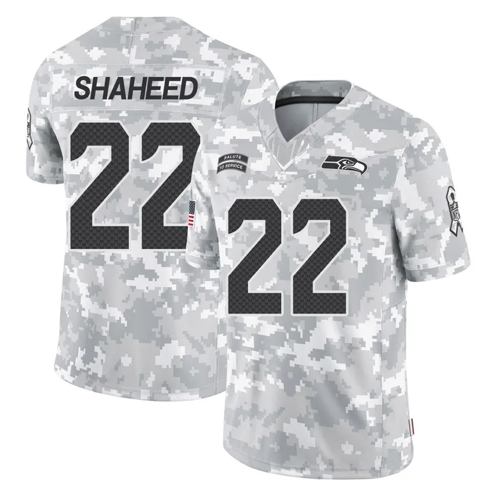 Ndoa S.Seahawks #22 Rashid Shaheed Player Arctic Camo Limited Salute To Service Home Game Stitched Jerseys