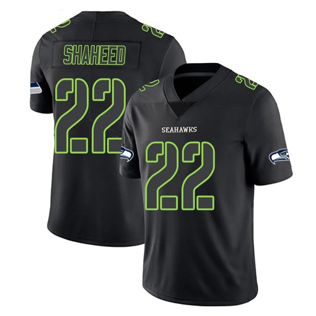 Ndoa S.Seahawks #22 Rashid Shaheed Player Black Impact Limited Home Game Stitched Jerseys