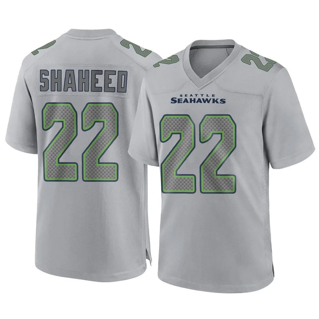 Ndoa S.Seahawks #22 Rashid Shaheed Player Gray Atmosphere Fashion Home Game Stitched Jerseys