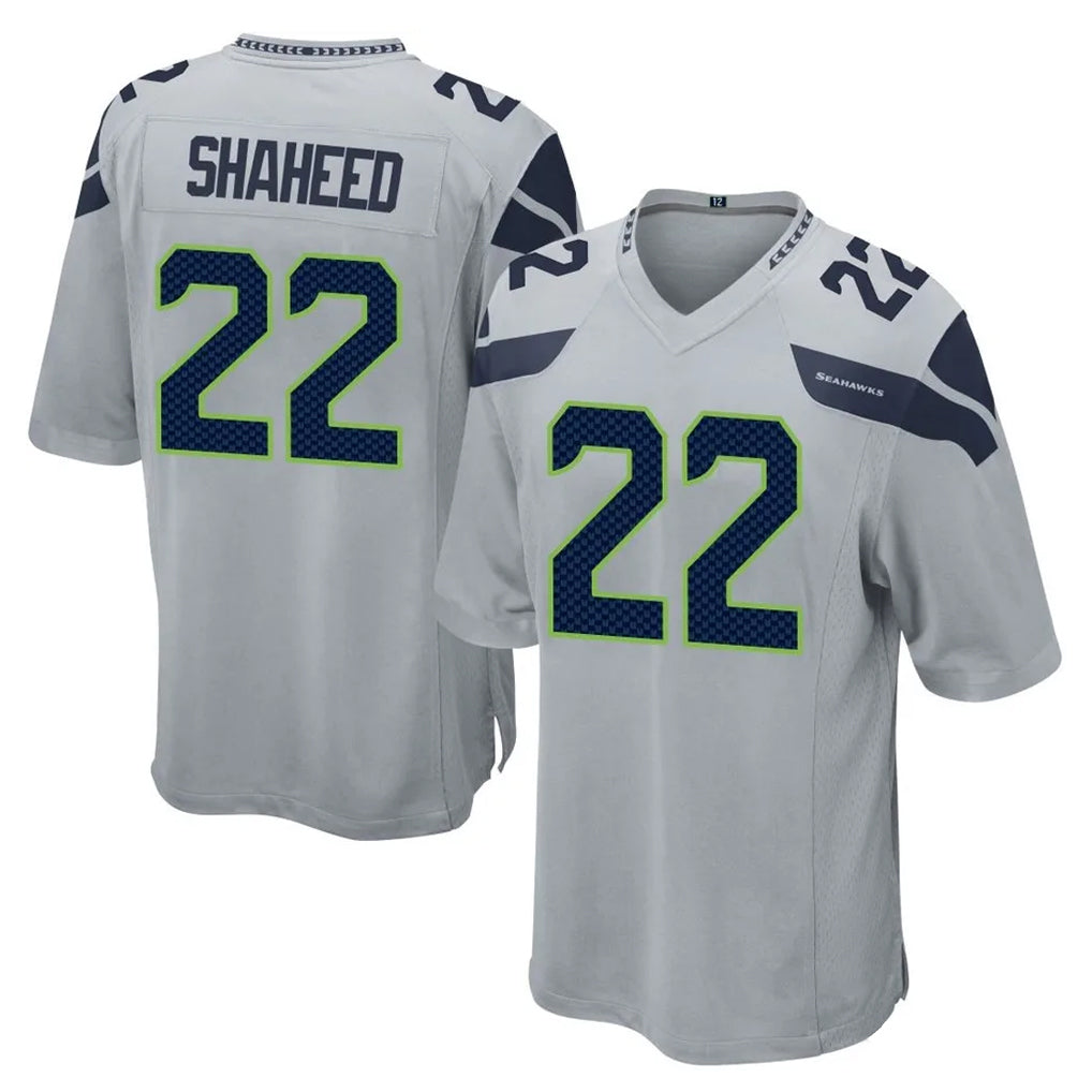 Ndoa S.Seahawks #22 Rashid Shaheed Player Gray Home Game Stitched Jerseys