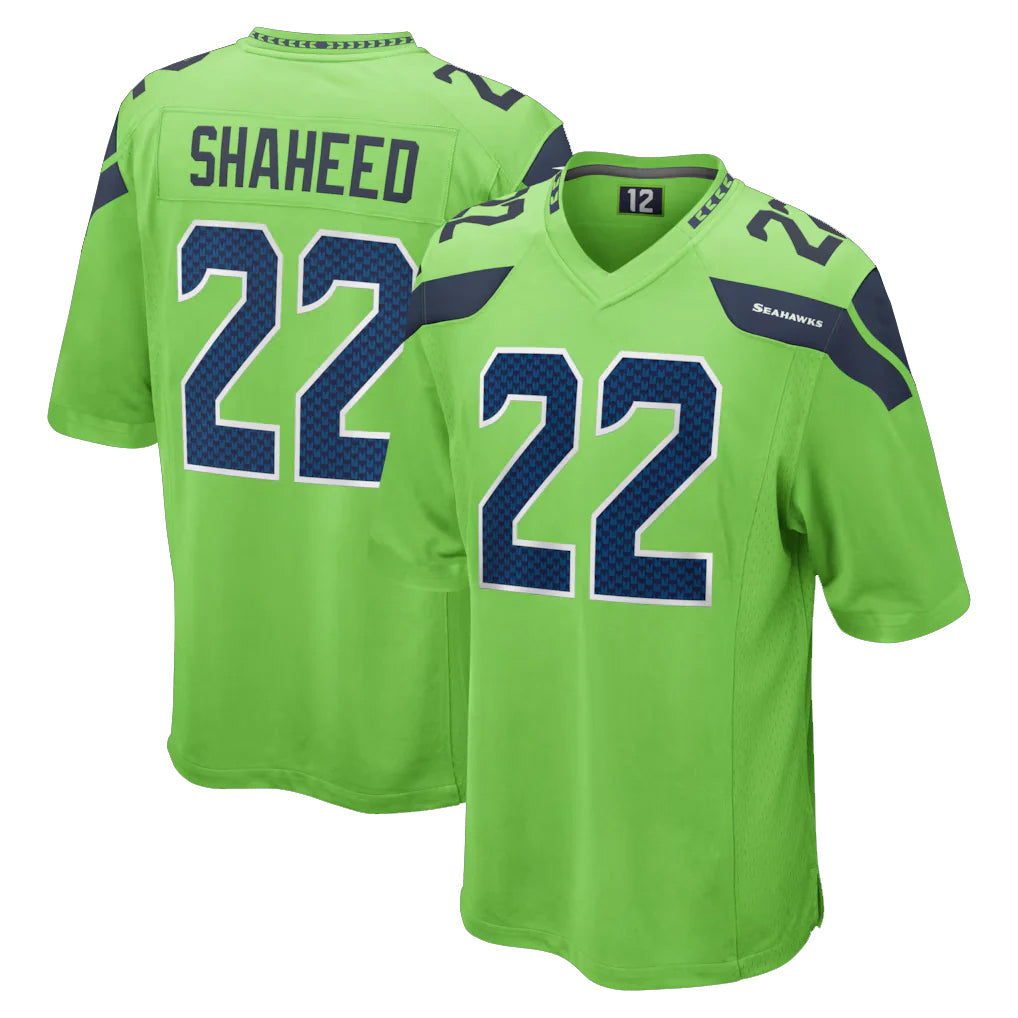 Ndoa S.Seahawks #22 Rashid Shaheed Player Green Home Game Stitched Jerseys