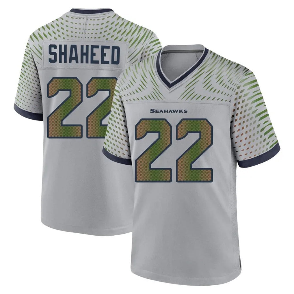 Ndoa S.Seahawks #22 Rashid Shaheed Player Grey 2025 Rivalries Collection Home Game Stitched Jerseys