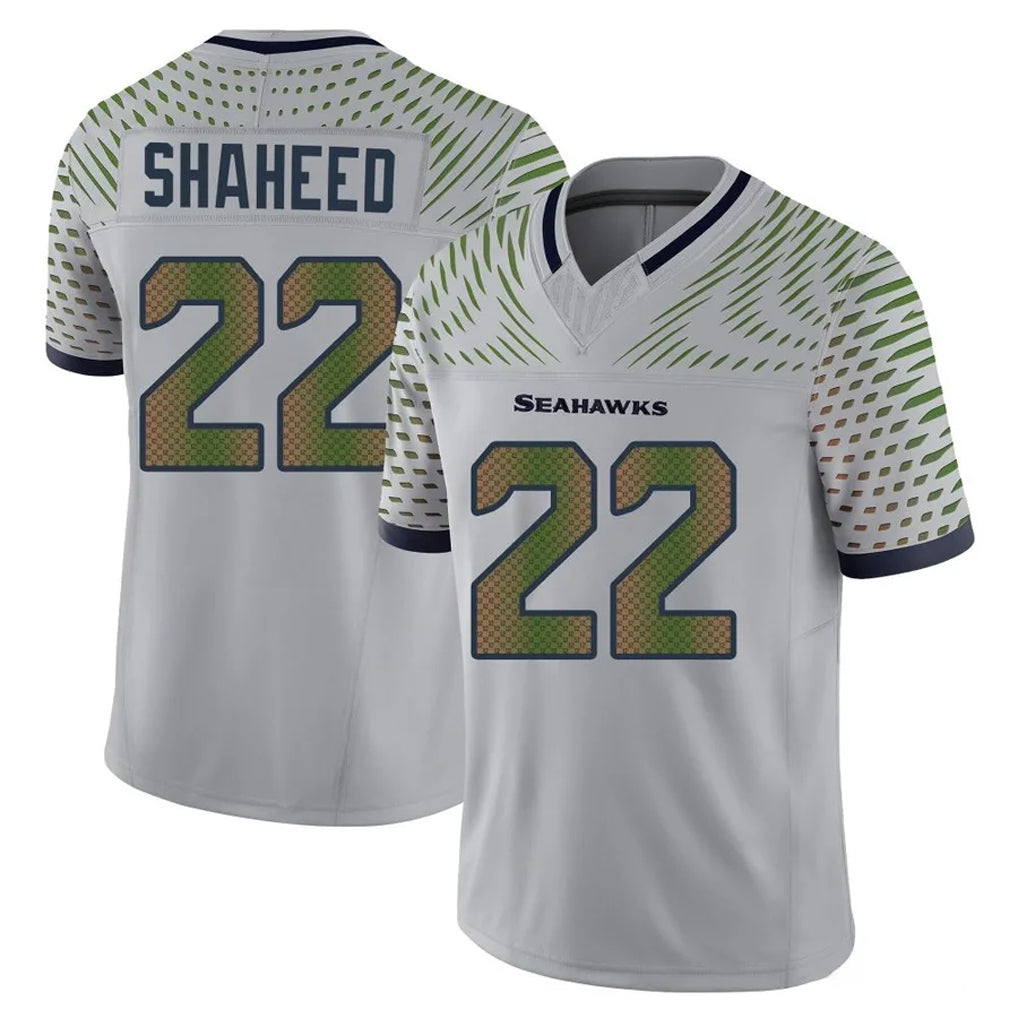 Ndoa S.Seahawks #22 Rashid Shaheed Player Grey Limited 2025 Rivalries Collection Home Game Stitched Jerseys