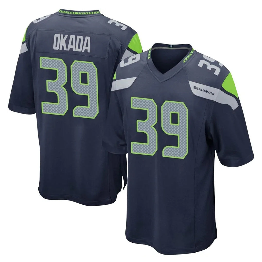 Ndoa S.Seahawks #39 Ty Okada Player Navy Home Game Stitched Jerseys