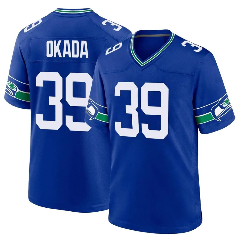 Ndoa S.Seahawks #39 Ty Okada Player Royal Throwback Home Game Stitched Jerseys
